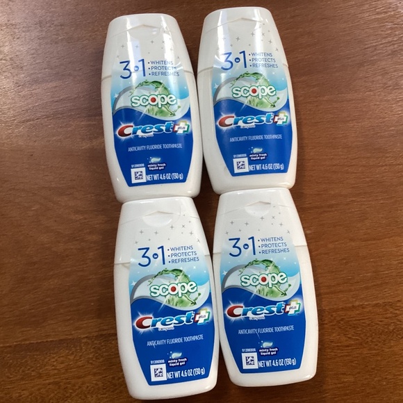 Oral Care Bundle of 4 Crest Scope Toothpastes New/Sealed - Picture 1 of 6
